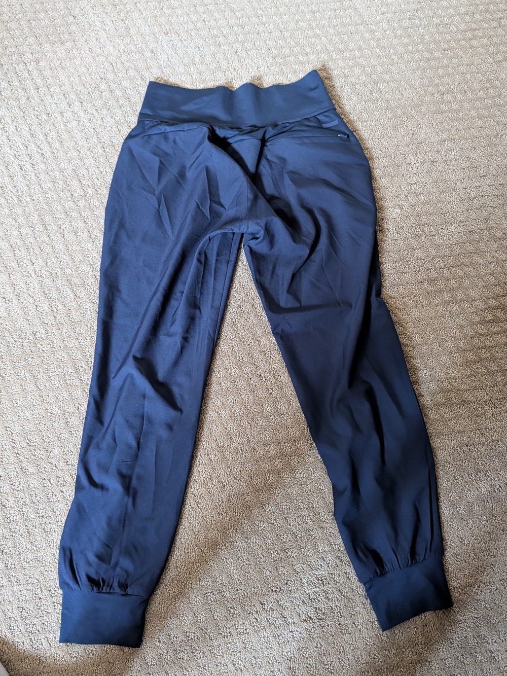 adidas Navy Track Joggers with Wide Waistband